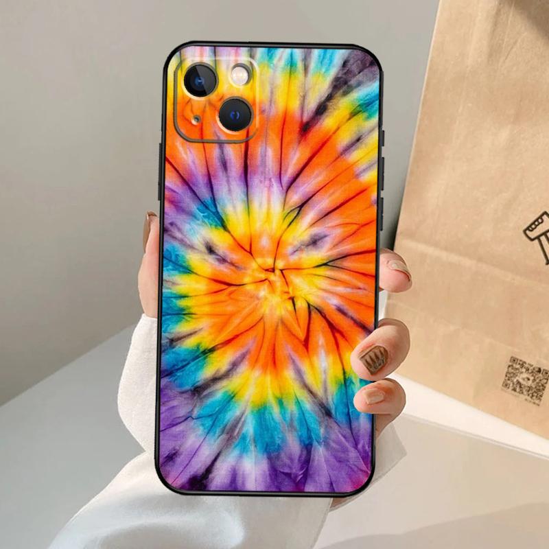 Rainbow Spiral Tie Dye Phone Case For iPhone 17 Air 16 15 13 11 12 14 Pro Max 13 12 Mini 15 16 Plus 16e Cover Coque