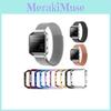 Pulseira de Metal Milanesa Elegante com Moldura para Relógio Rastreador Fitbit Blaze