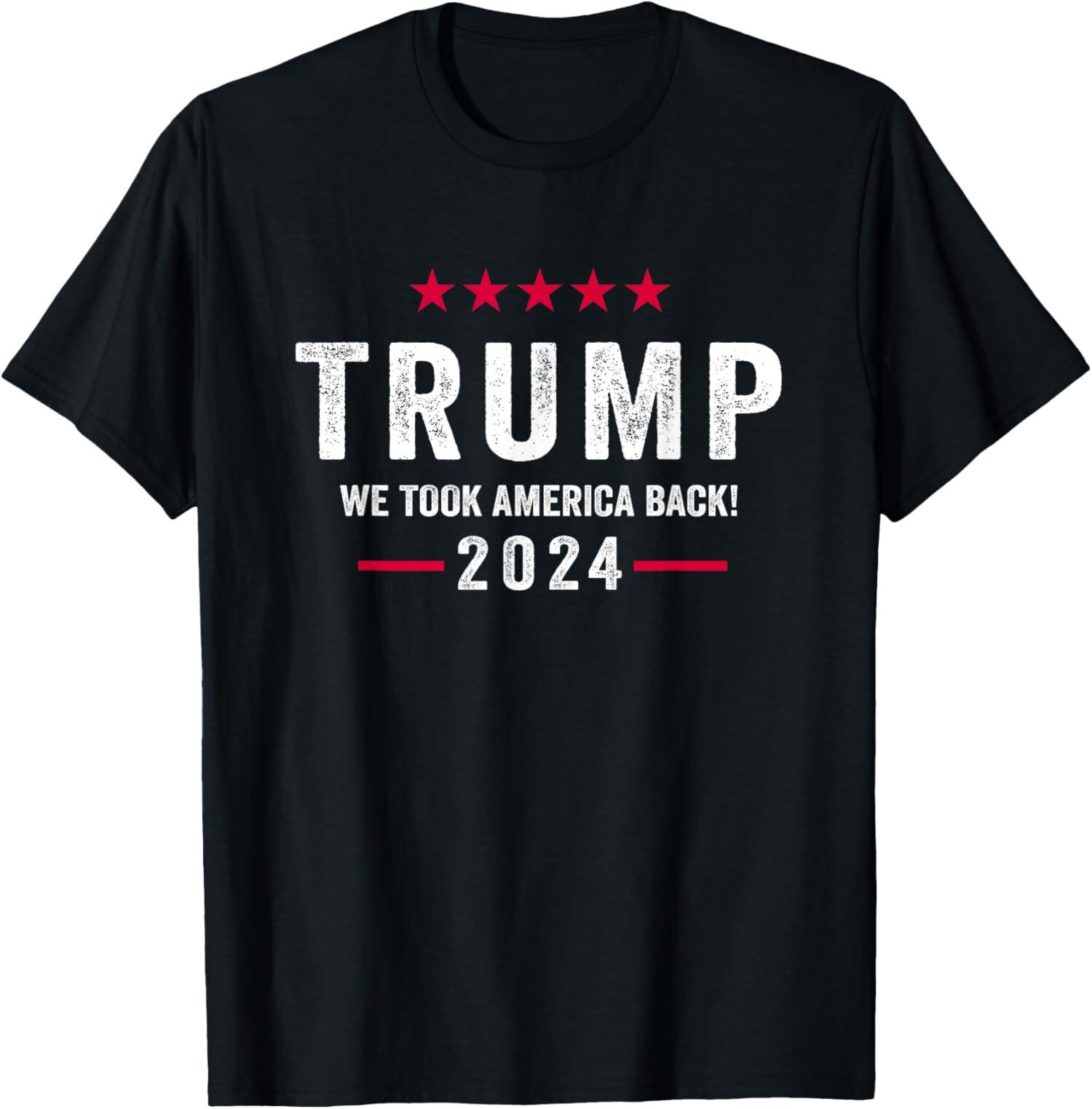 Trump 2024 Take America back T Shirt Mens Womens Tees Top tee Unisex L