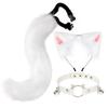 Halloween Cosplay Fluffy Fox Tail Fox Ears Keychain Cat Paws Gloves And Mask Animation Exhibition For Costume Accessories Set