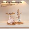 Cute Waving Tail Cat Tray Ornament with Storage Rack