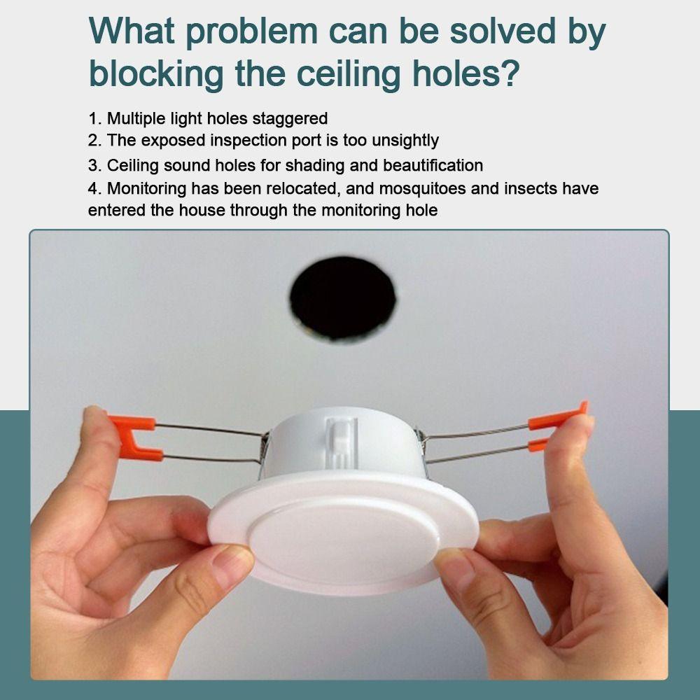 Round Wall Hole Cover Snap-on Reserved Drill Hole Cap Creative Air Vent Ducting Decor