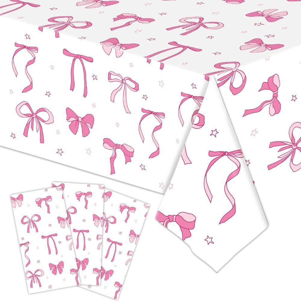 

Disposable Table Clothes Plastic Tablecloth Cute Table Cover for Girls Kids синій