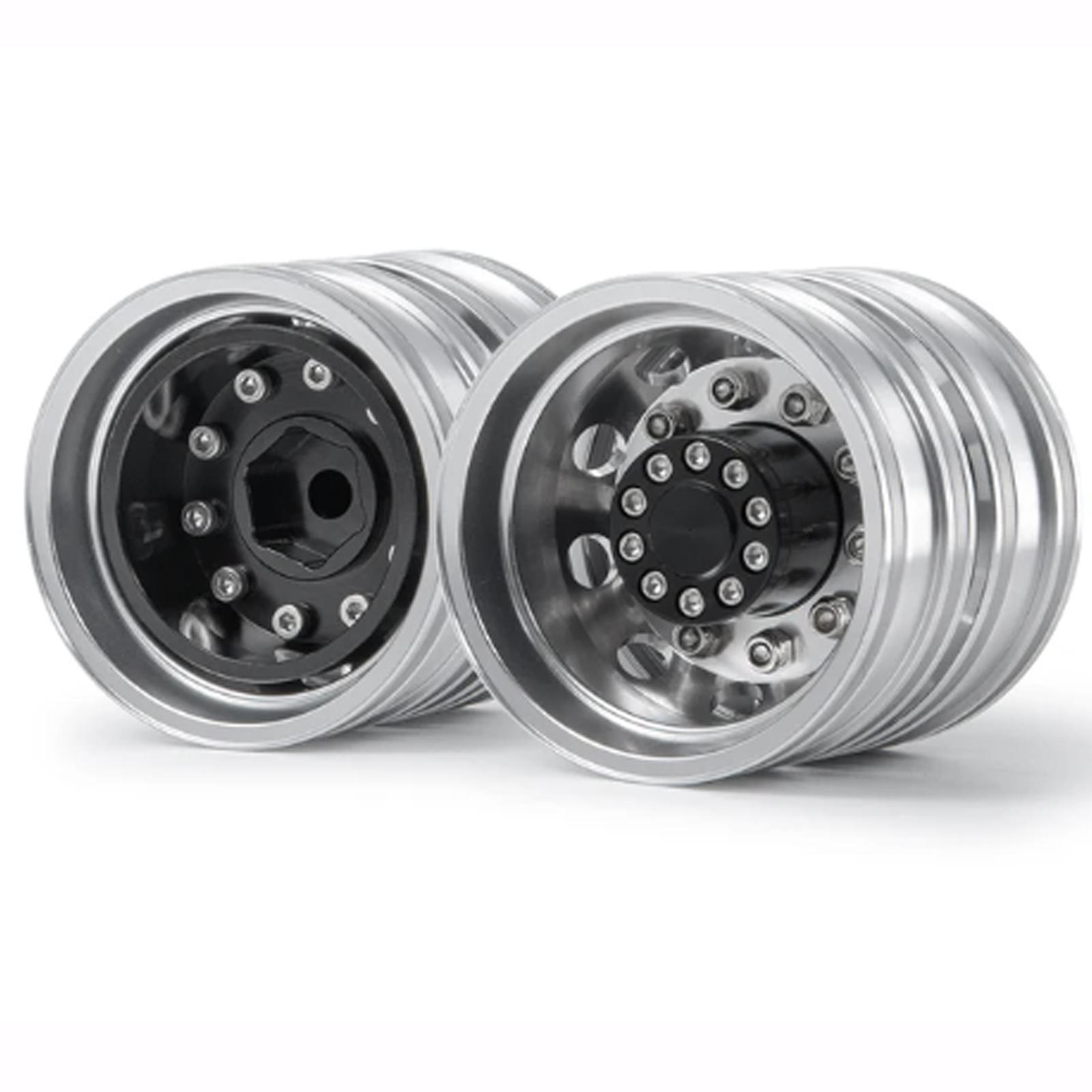 

2pieces 1/14 RC Truck Rear Wheel Hub Upgrade For 1/14 RC Car Style Fine Workmanship Simulation
