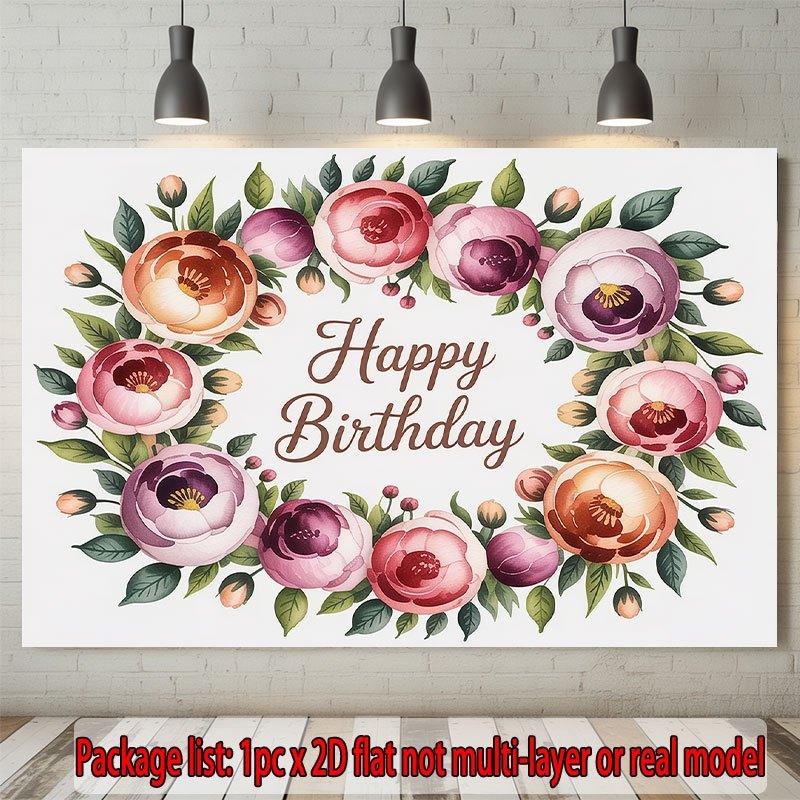 Party Backdrop Floral Flat Wreath Events Wedding Coming Ceremony Four Seasons Photo Booth Background Front Door Decor