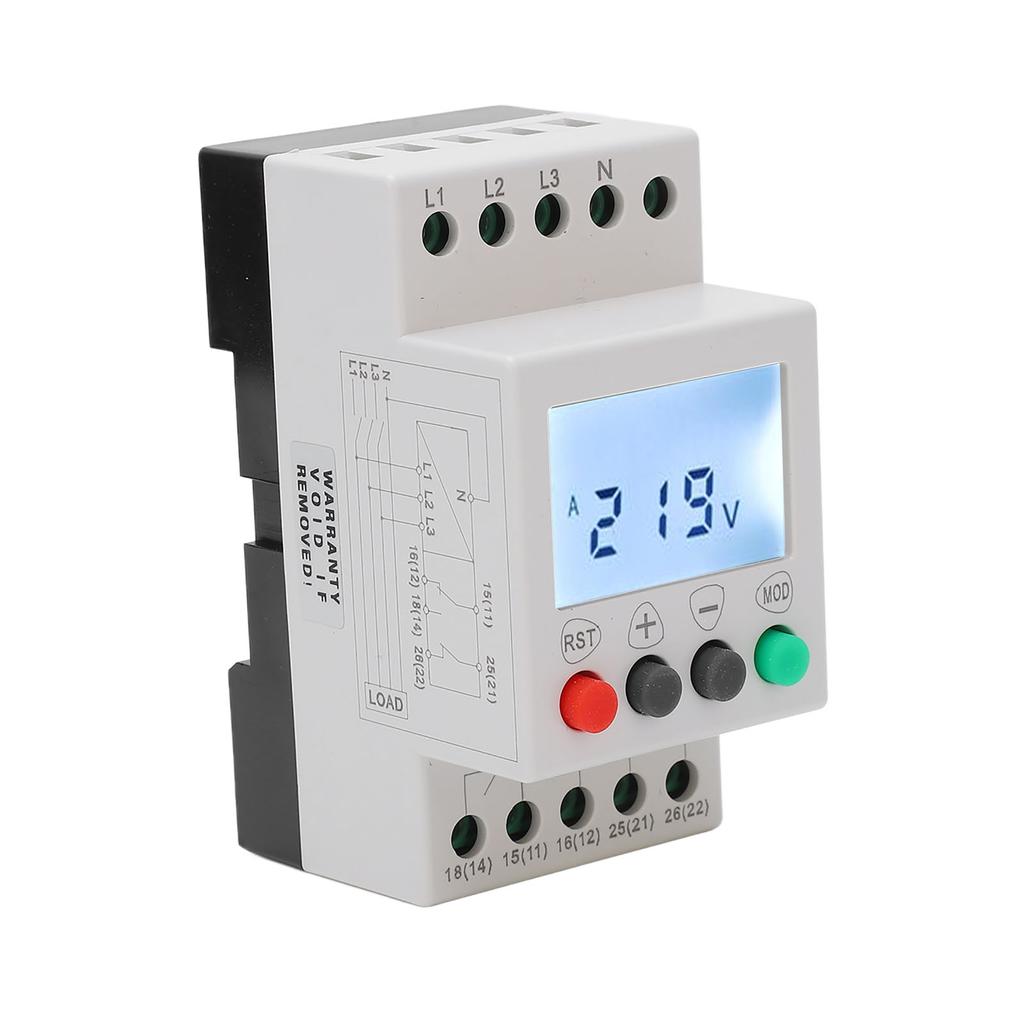 LCD 3-Phasen 4-Leiter Spannungsüberwachungsrelais Unterspannung Überspannungsschutzrelais 115?277VAC