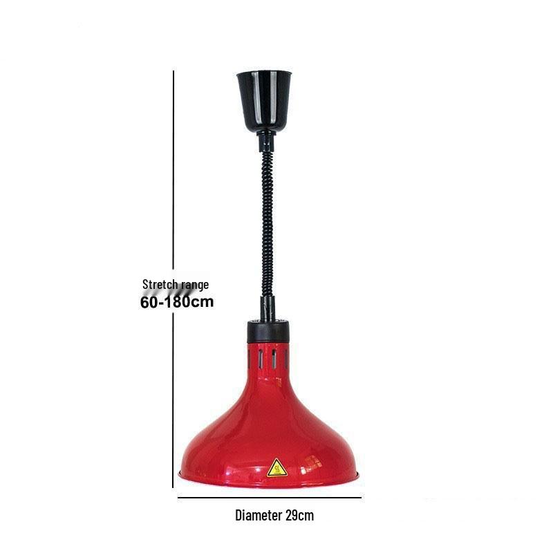 Adjustable Height Retractable Single Head Heat Lamp for Food Warming