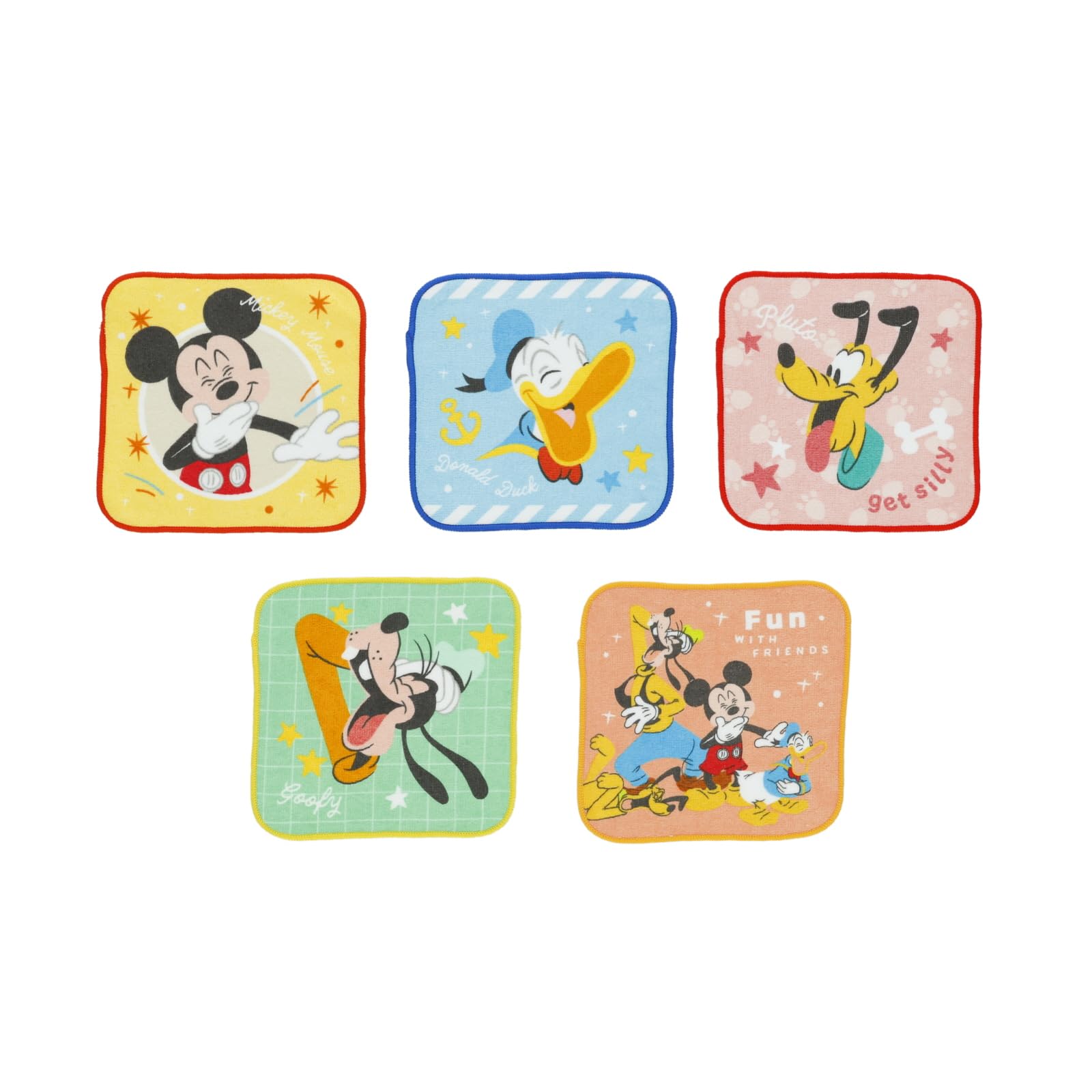 Marushin Mini Disney Enjoy Smile School 2065041100 Towels, 5-Piece Set, Character, Preschool/Kindergarten/Elementary Supplies, Boys,