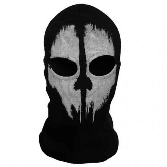2 Passamontagna Fantasma Con Teschio – Morbido Tessuto Elasticizzato – Per Moto, Sci, Halloween, Cosplay – Nero