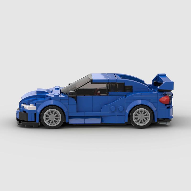 Stadtfahrzeug Rennfahrer Bausteine Ziegelstein STI Renntechnik Auto Moc WRX Kreative Garage Lernspielzeug Kinder