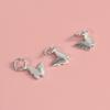 S999 Sterling Silver Butterfly Charm: Handmade Chinese Style Pendant for DIY Crystal Bracelets, Necklaces, and Rope Weaving