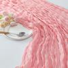 Cheesecloth Table Runner Boho Wrinkle Table Runner Retro Table Runner for Weddings Parties Bridal Shower Home Decor