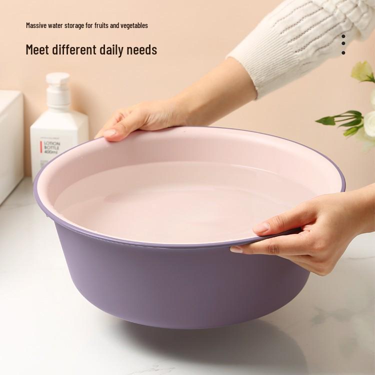 Extra Thick Durable Plastic Washbasin for Laundry, Student Dorms & Foot Washing