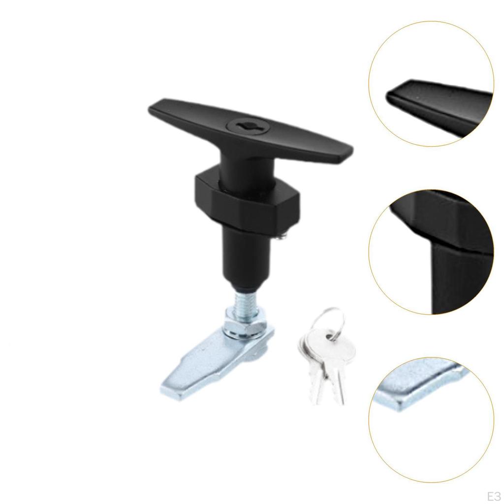 Assorted Set of T-Handle Locks, Safety Lock, Replacement, Practical, Shed Door Latch,