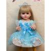 22inch Newborn Soft Silicone Vinyl Reborn Toddler Girl Doll Princess Betty with Long Gold Wig Hair Dolls Toy