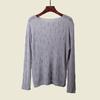 Off-Neck Hot Drilling Ice Silk Long Sleeve Knitwear Summer Coat Loose Version Cut Out Sun Protective Blouse