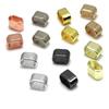 30pcs Slider Spacer Charms Beads Metal Big Hole Beads Accessories 4x9mm Fit Flat Leather Bracelet Jewelry Making DIY Findings