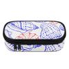 School Pencil Case Large Capacity Smooth Zipper 300D Polyester with Mesh Pocket Removable Divider and Pen Slots for Classroom Use