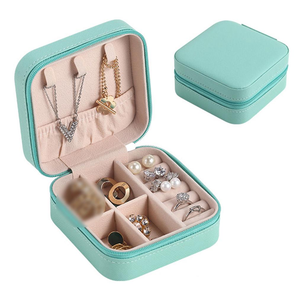 Mini Jewelry Storage Box Multifunctional Travel Jewelry Organizer Case for Stud Earrings Rings Necklaces Bracelets