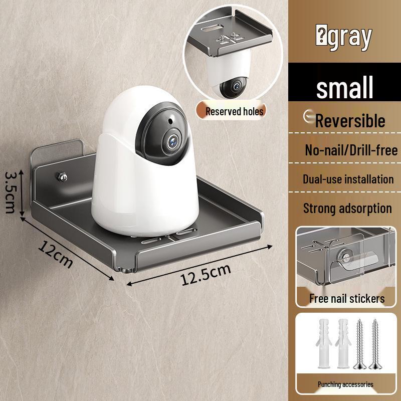 No-Drill Wall-Mount Bracket for Monitor, Camera, or Router Shelf