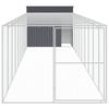 VidaXL Niche pour chien avec cour anthracite 214x1069x181 cm, cage pour chien, abri pour chien, maison pour animaux, cages 3189135