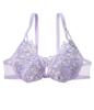 Motif with Flowers Blooming On the Creates Natural Lightweight To Flower Wisteria F75 [Peach John] [Embroidered Bust, Cleavage, Wear] Bra, Purple,