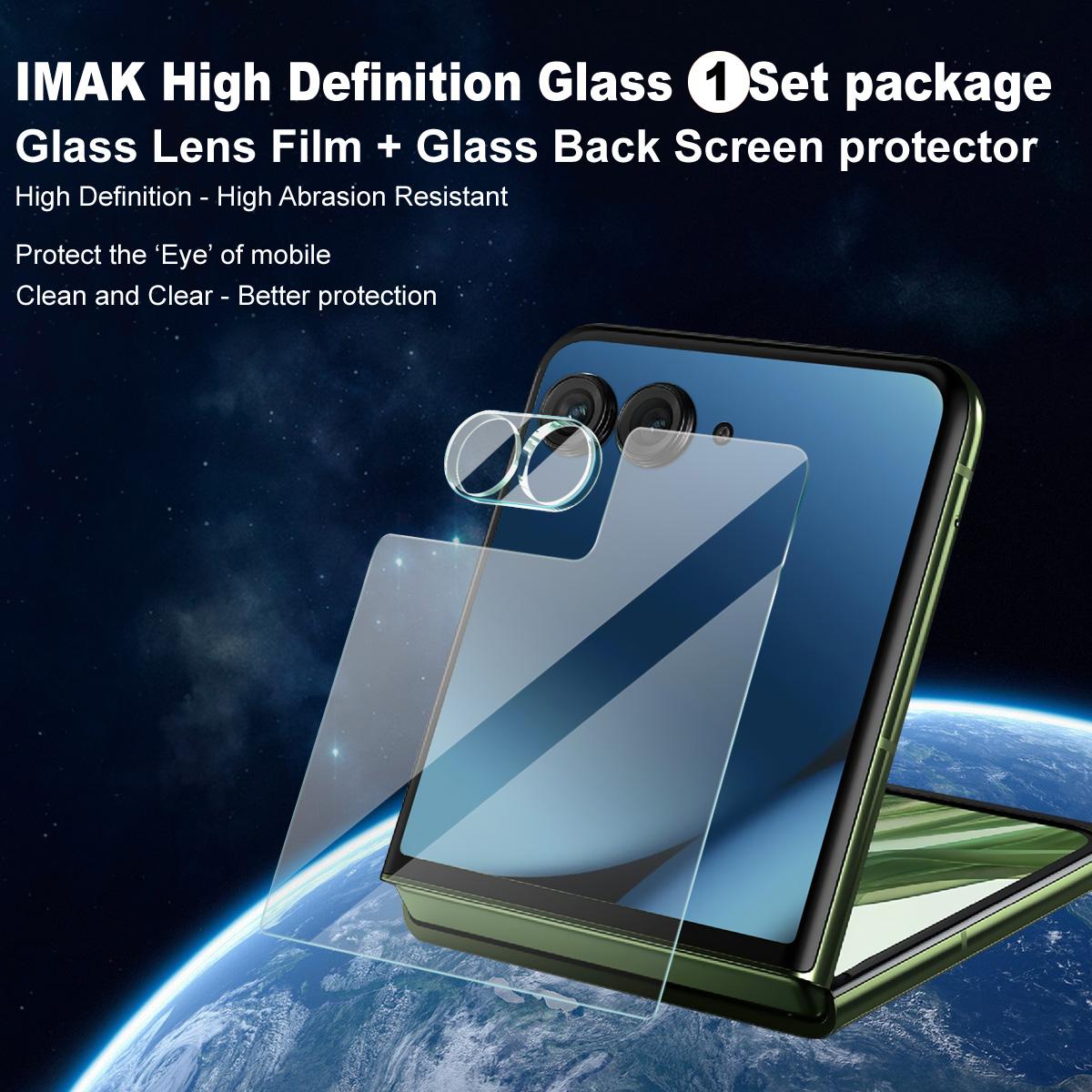 

IMAK For Motorola Razr 50 Ultra 5G/Razr+ 2024 5G Camera Lens Film with Acrylic Cap+Rear Screen Film As Shown A