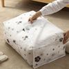 Foldable Quilt Storage Bag Feather Print Home Clothes Quilt Pillow Blanket Storage Bags Travel Luggage Organizer Bag Accessories