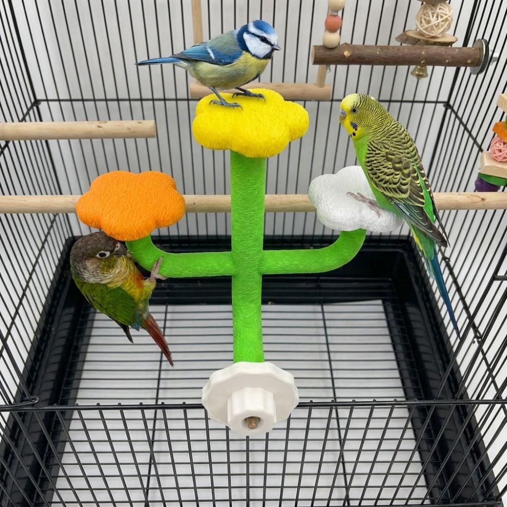 Wear Resistant Bird Cage Platform Space Saving Parrot Training Platform for Small Birds