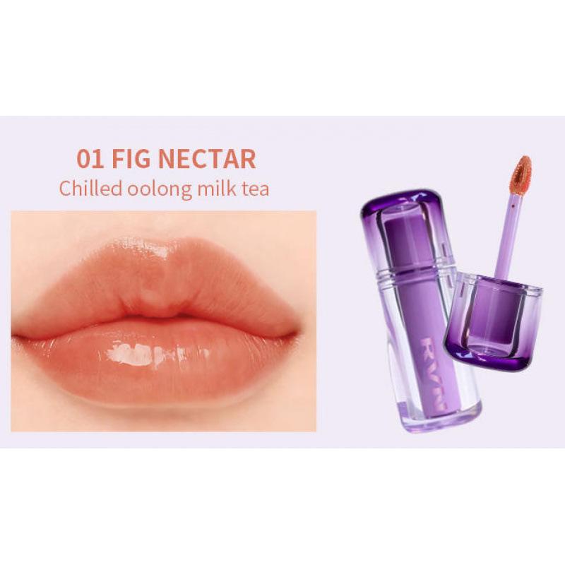 RVN Jelly Long-Lasting Glossy Lip Glaze, Hydrating  Moisturizing, Long-Wear, High-Color Payoff, Lipstick Tint 3g