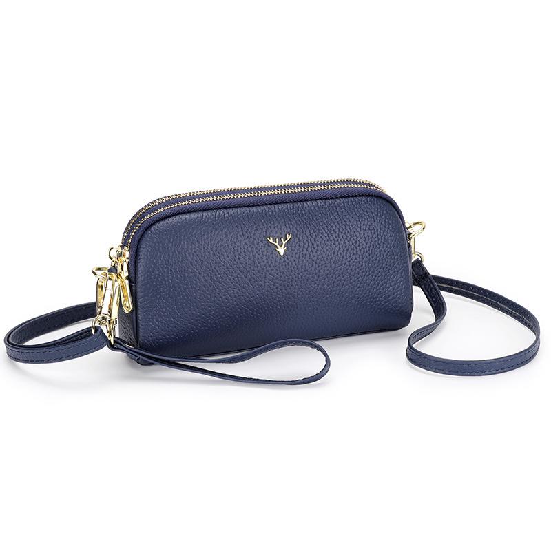 Γνήσιο Δερμάτινη Γυναικεία Τσάντα Crossbody - Νέα Μόδα Δερμάτινη Τσάντα Ώμου για Κινητό, Μεγάλη Τσάντα-Πορτοφόλι με Υφή Λίτσι, Μικρή Γυναικεία Τσάντα