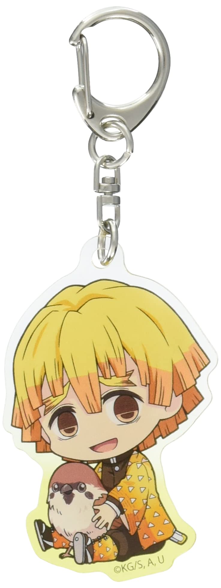 Demon Kimetsu no Yaiba Zenitsu Agatsuma Gyugyutto Acrylic Keychain Slayer