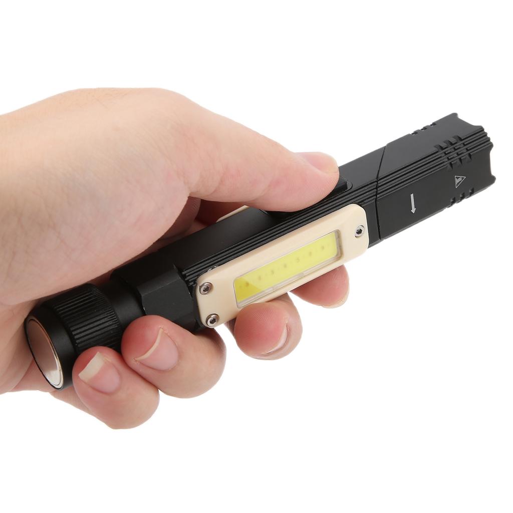 S21 Taschenlampe USB wiederaufladbar Tragbare Kopf drehbare Taschenlampe für Camping Patrouillieren