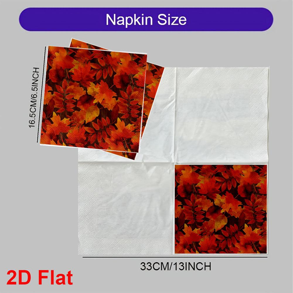 20pcs Disposable Napkins with Halloween pumpkin Pattern Print for Wedding,Parties,and Daily Use for Thanksgiving Fall Christmas Table Decoration
