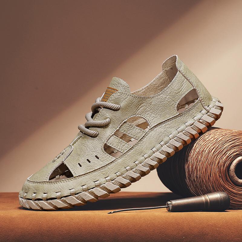 Hand-stitched Summer Men Sandals Breathable Outdoor Men Beach Sandals