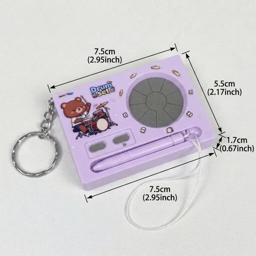 Lightweight Music Instrument Keychain Compact Portable Size Sound Fidget Pendant Holiday Gift