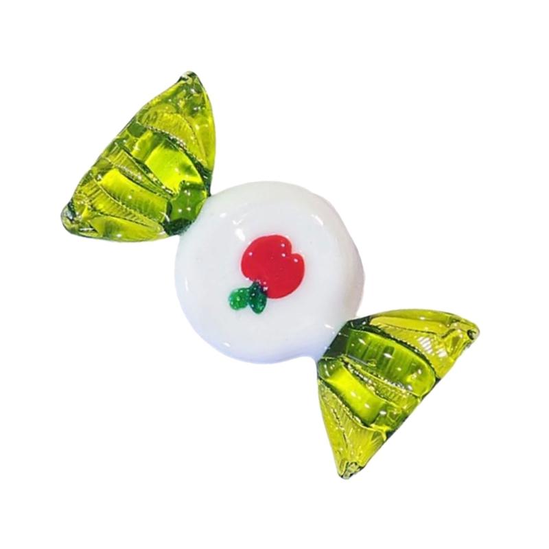 Glass Sweets Ornament Glass Colorful Candy Figurines Tabletop Decors Collectibles Sculpture for Home Wedding Festival