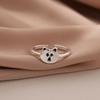 Neue Mode Exquisit Damen Niedlich Tier 925 Sterlingsilber Schmuck Süß Persönlichkeit Bär Öffnungsringe   R233