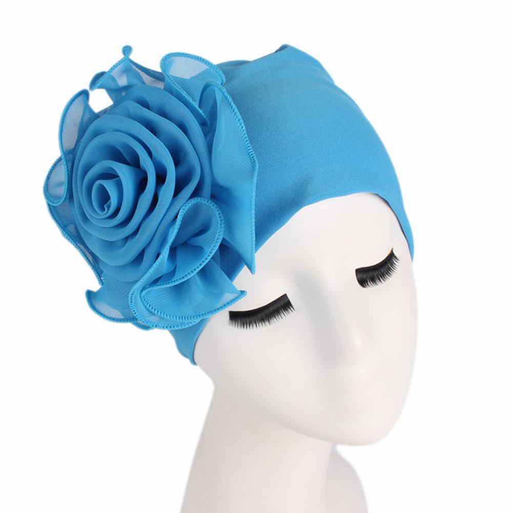 Damen Elegant Seite Groß Blume Hohe Elastizität Mode Kappe
