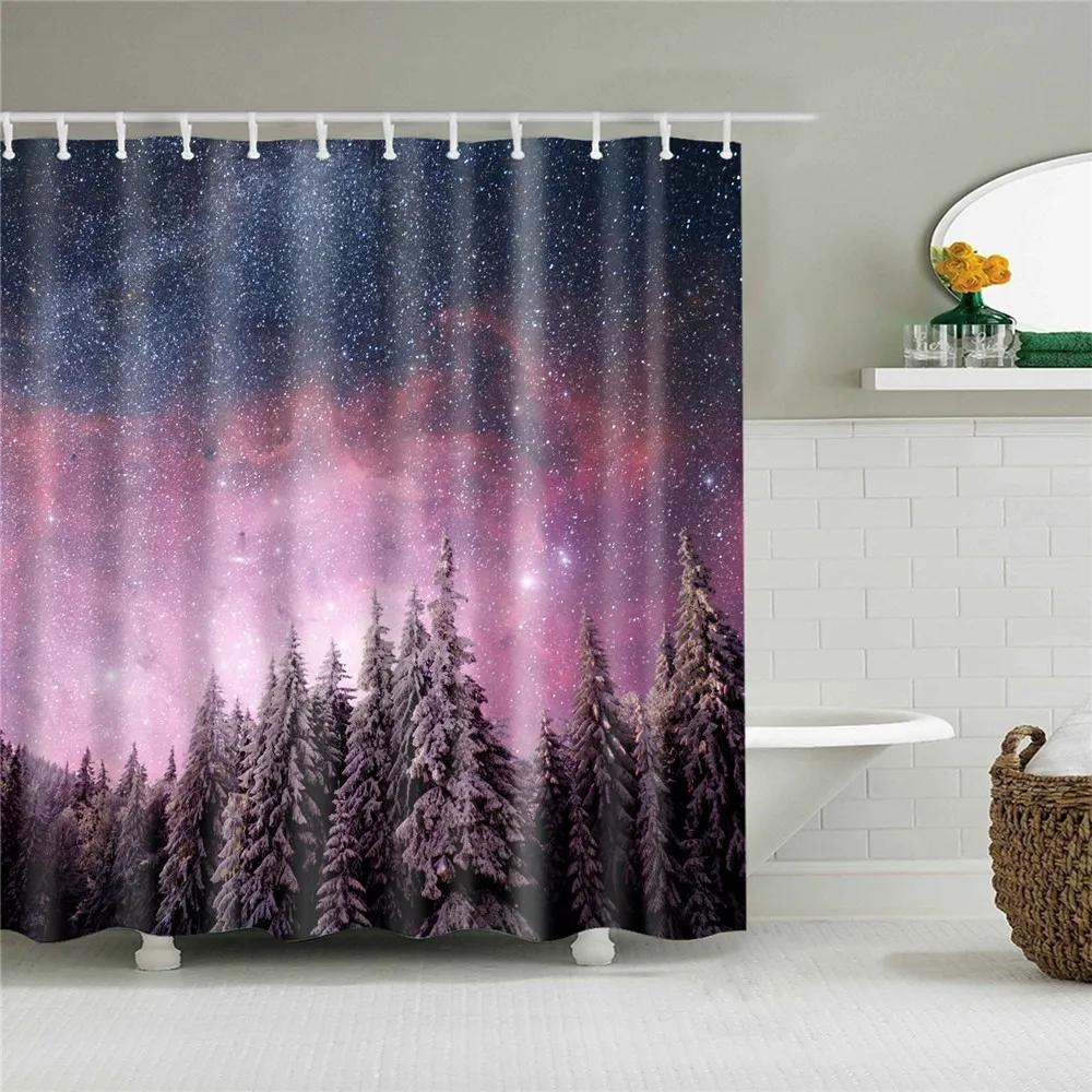 Colorful Trees Flower Palm Sunflower Bathroom Curtain Waterproof Polyester Shower Curtain Bath Curtain For Bathroom With Hooks