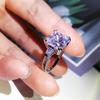 New Inlaid Hearts And Arrows zircon Princess Ring   Female Engagement Wedding Party Ring Jewelry gift