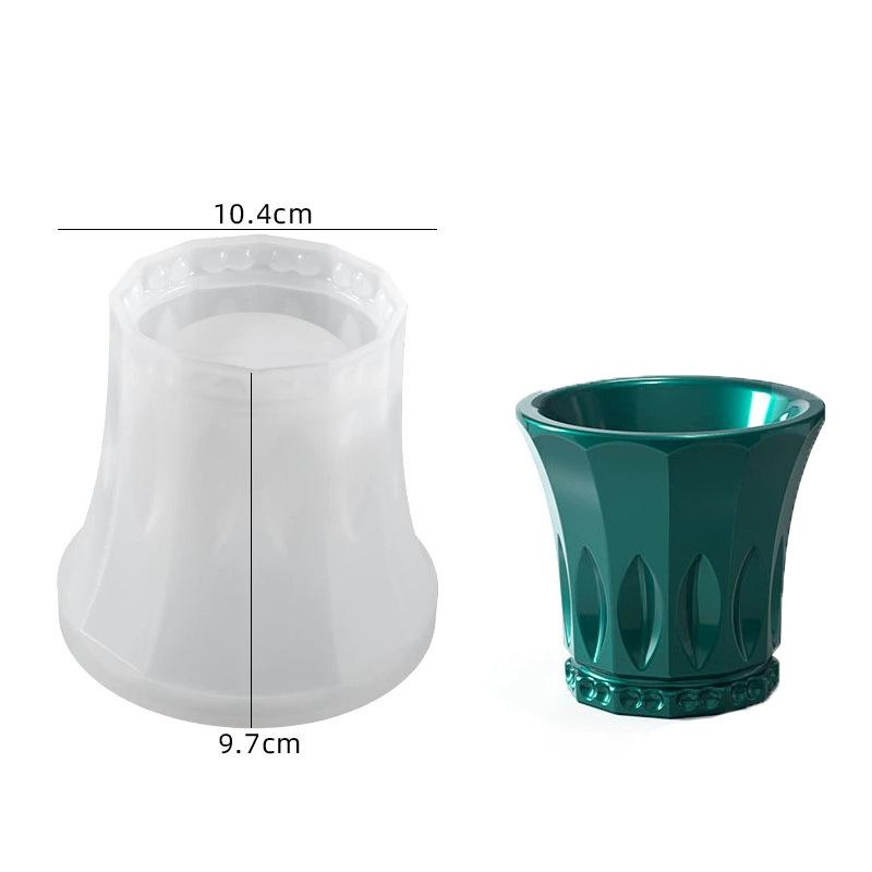 Striped Storage Jar Silicone Mold Nordic Simple Design Cement Clay Making Candle Jar Mold Succulent Flower Pot Gypsum Resin Mold