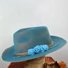 Wool Homburg Panama Hat Exotic Hat for Women Men Photo Props Western for Men Women Unisex Wear Headwear