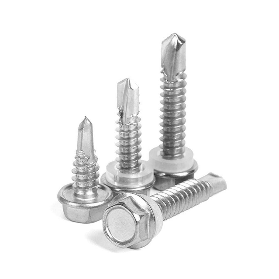 410 Stainless Steel Hex Head Self-Drilling Screws for Color Steel Tiles, 5.5