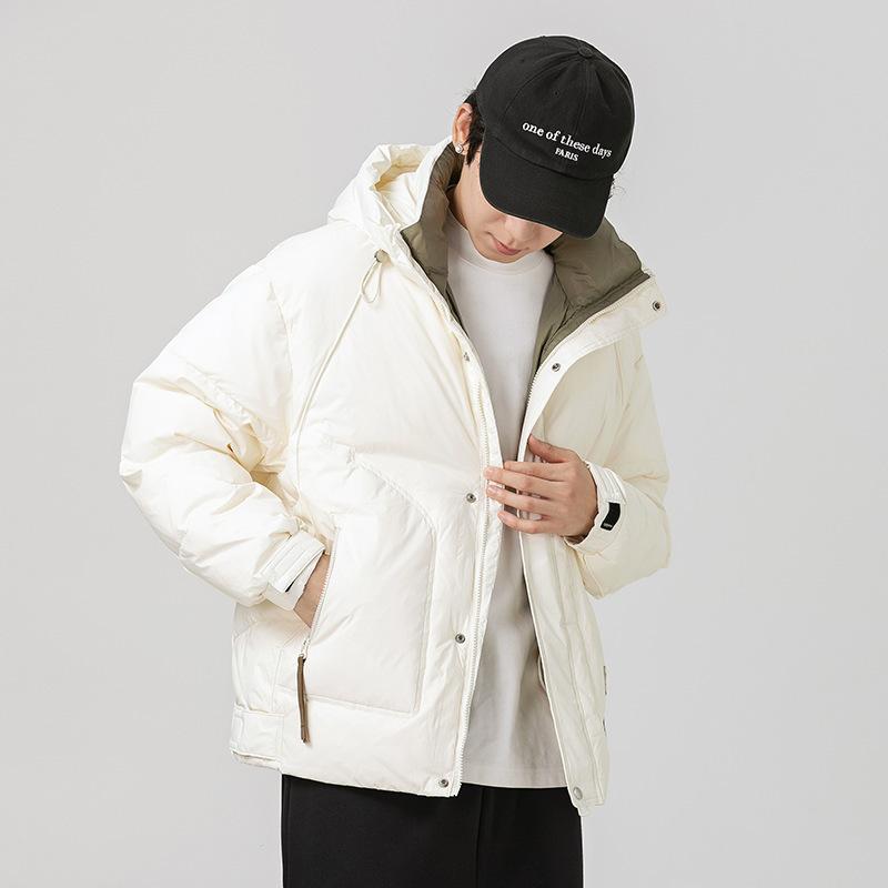 Trendy Brand High-end Hooded Down Jacket Men's New Winter Windproof Warm Top Trendy Fashion Jacket Men's Clothing