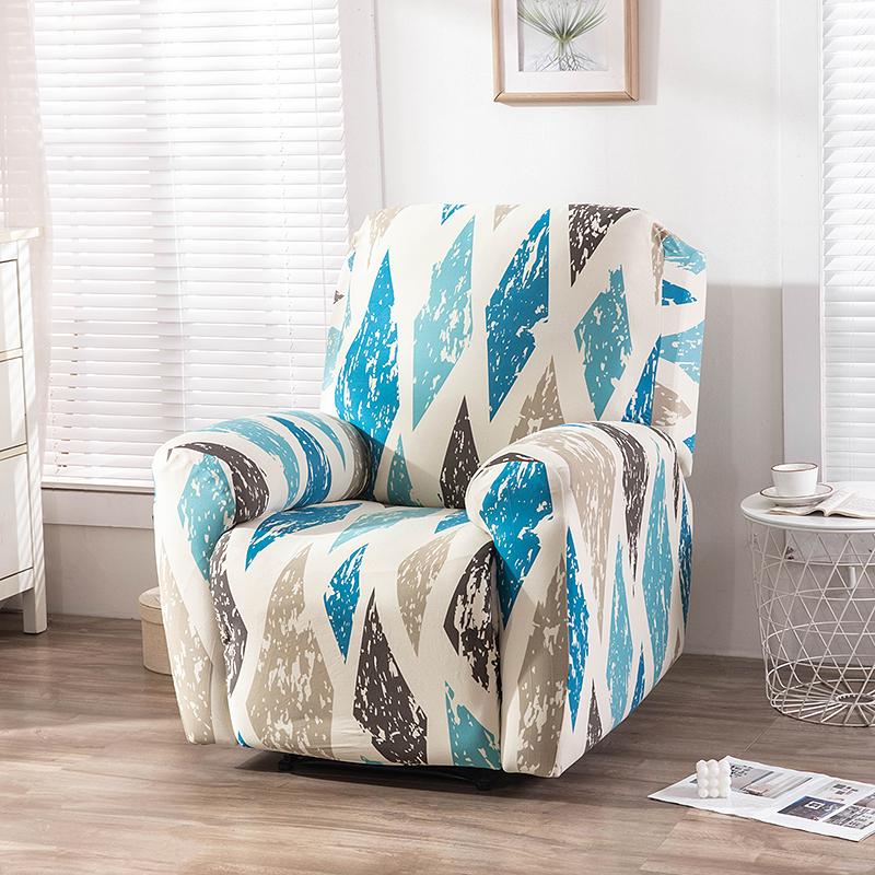 4 Pieces/set Recliner Print Sofa Cover Stretch Lazy Armchair Slipcovers Couch Covers for Living Room Decor