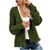 Frauen Casual Zopfmuster Vorne Offen Lose Grobstrick Pullover Strickjacke Langarm Mantel Oberbekleidung