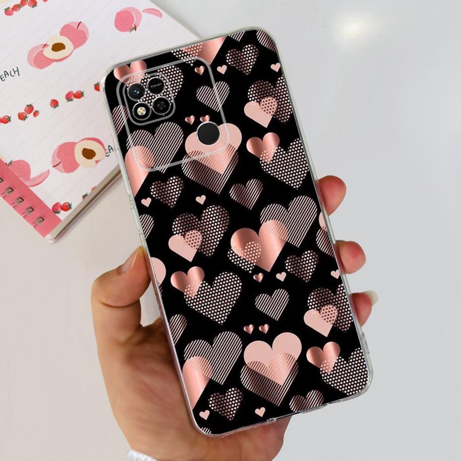 Case For Xiaomi Redmi 10A Cute Flower Cat Painted Phone Bumper For Redmi 10A 4G Redmi10A Soft Silicone TPU Back Cover