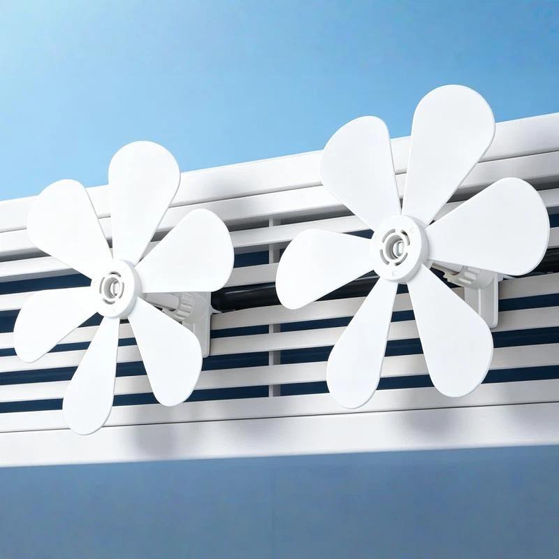 1Pcs No Power Silent 6 Leaves Ceiling Fan Air Conditioner Wind Guide Accessories Anti-Condensation For Camping Dormitory Tent
