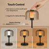 Cordless Retro Table Lamp Dimmable Touch Sensor LED Reading Lamp Wireless Lighting USB Rechargeable Metal Night Light